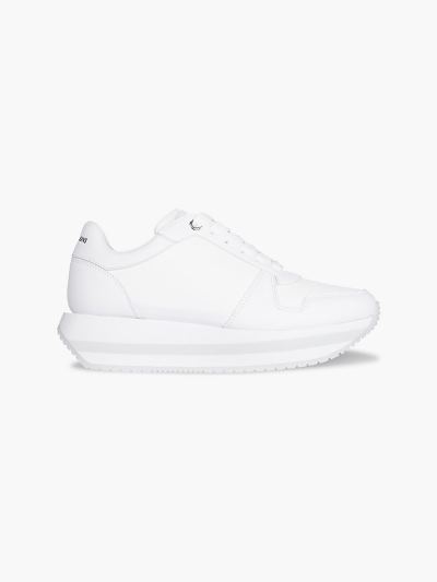 Calvin Klein Cipők HU905566 | Calvin Klein Logo Platform Női Sportcipő Világos Fehér